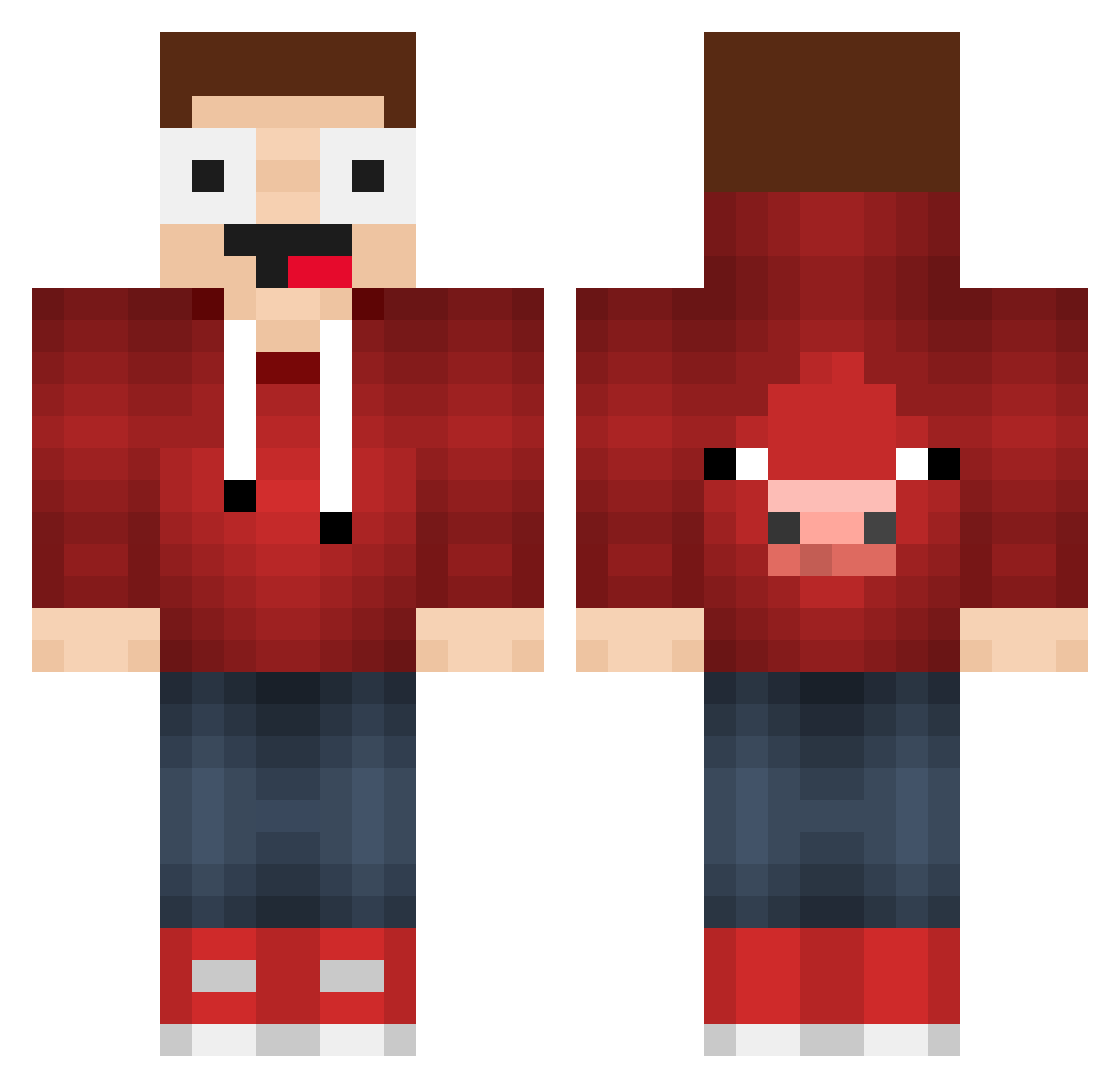 Vercyn Minecraft skin, front and back view