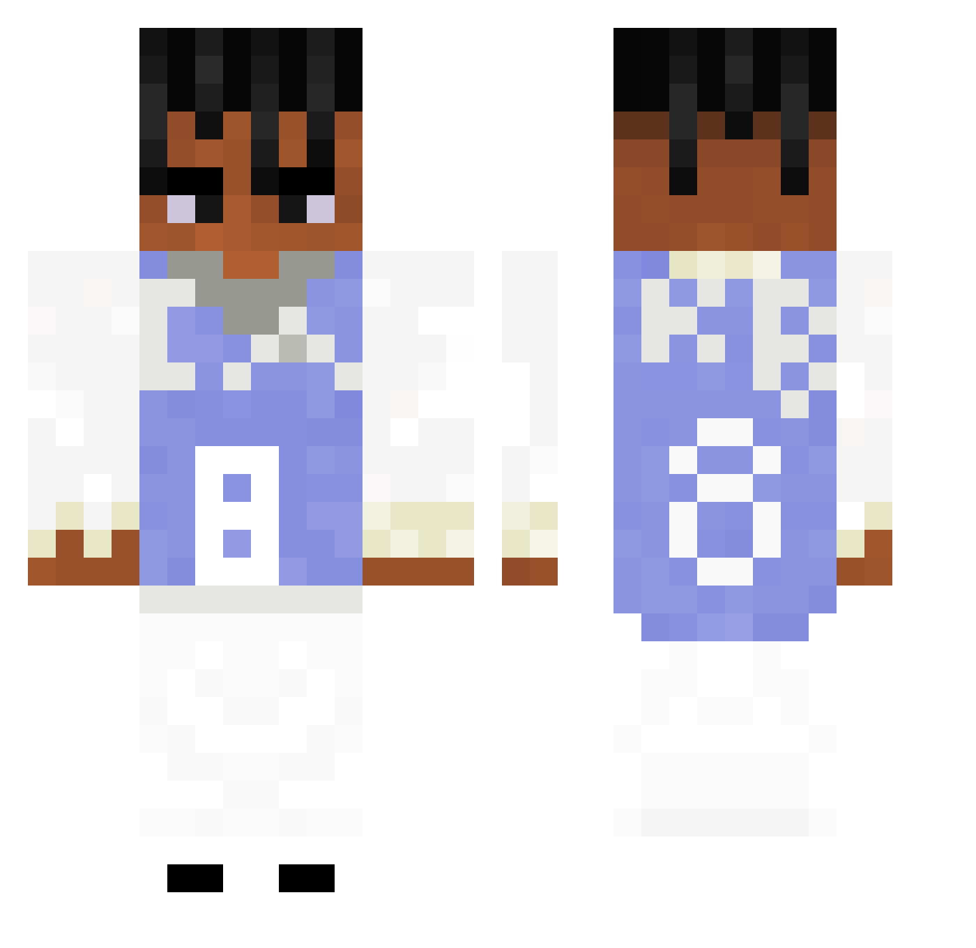 Japanul Minecraft skin, front and back view