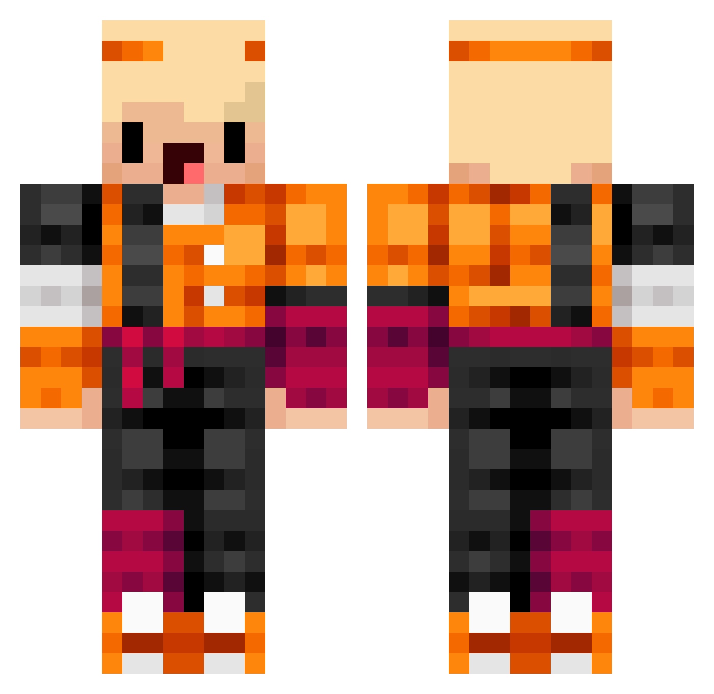 Awre_ Minecraft skin, front and back view
