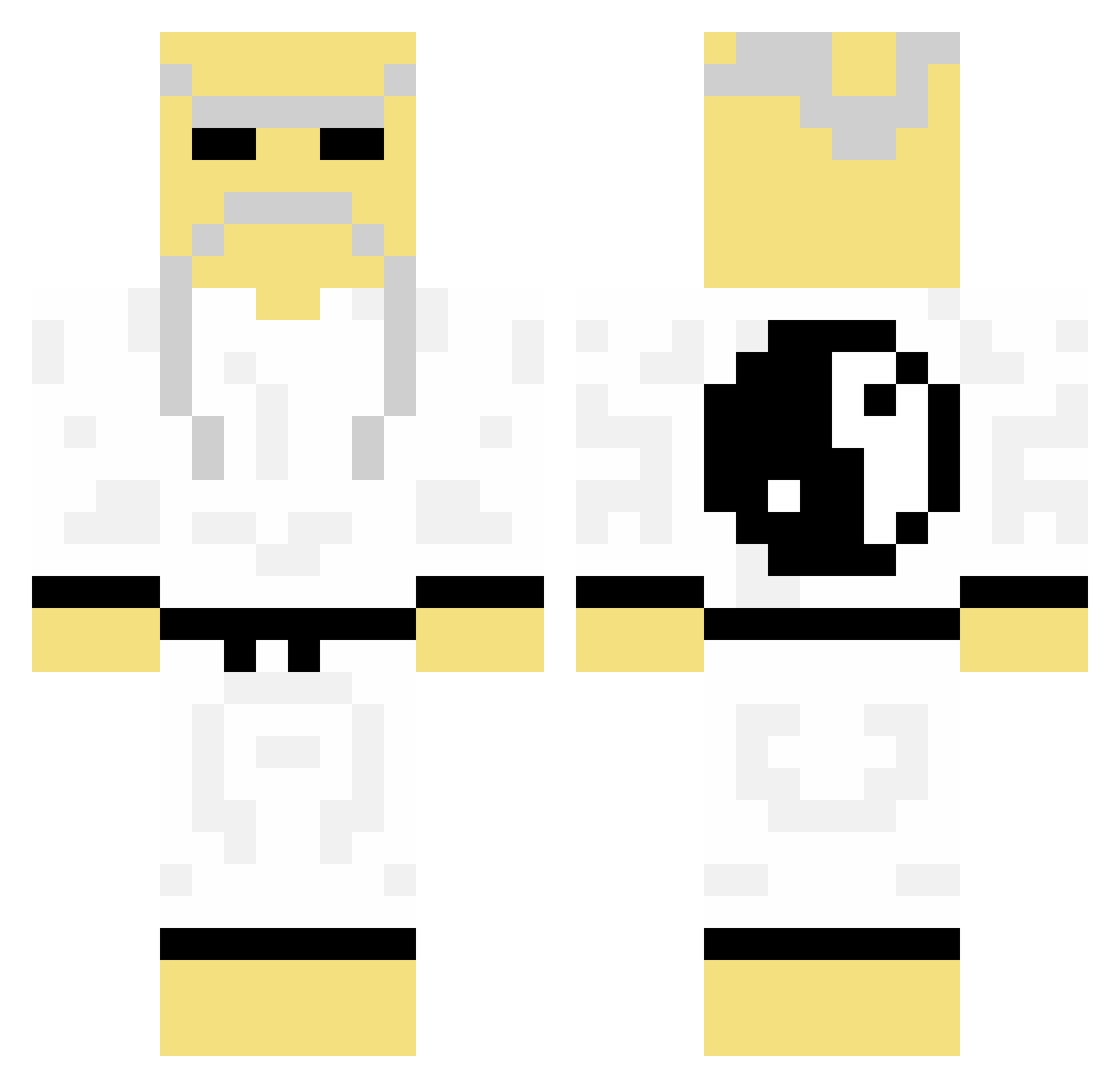 DJ_squirt Minecraft skin, front and back view