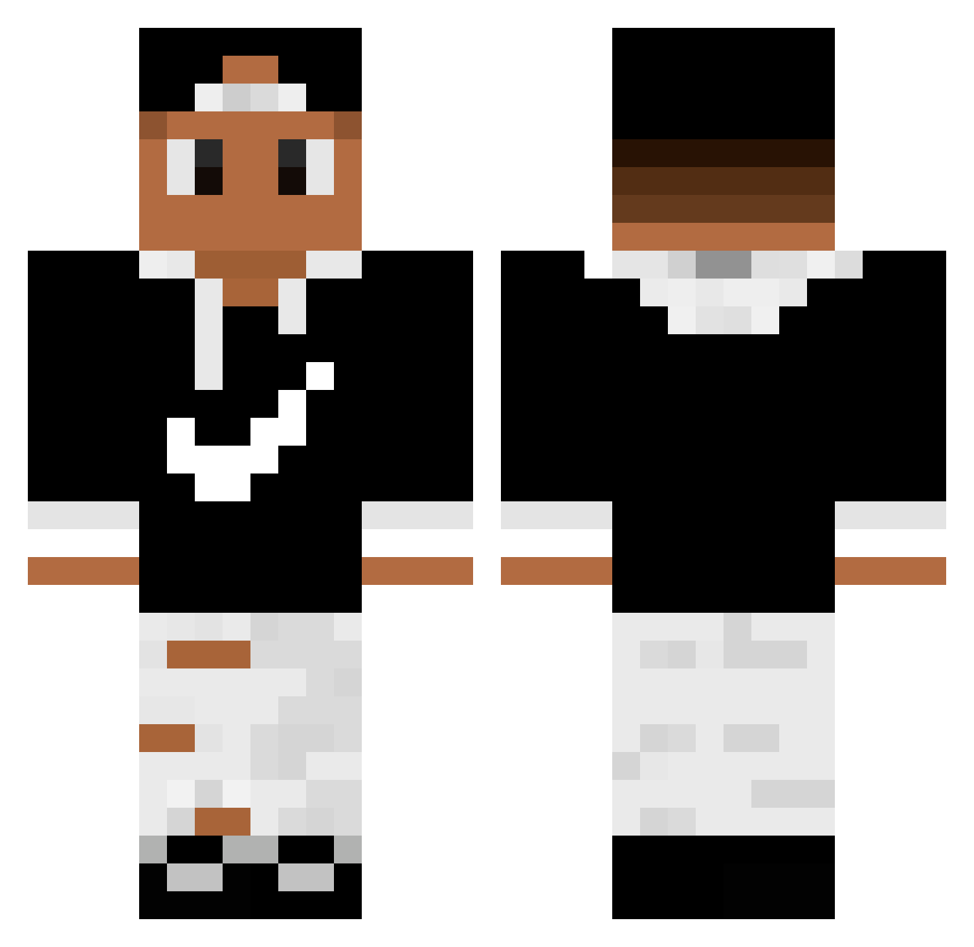 Guizin107 Minecraft skin, front and back view