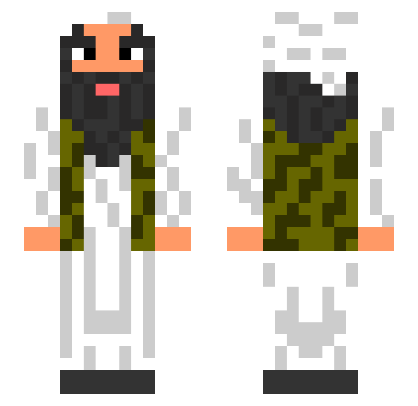 bagong Minecraft skin, front and back view