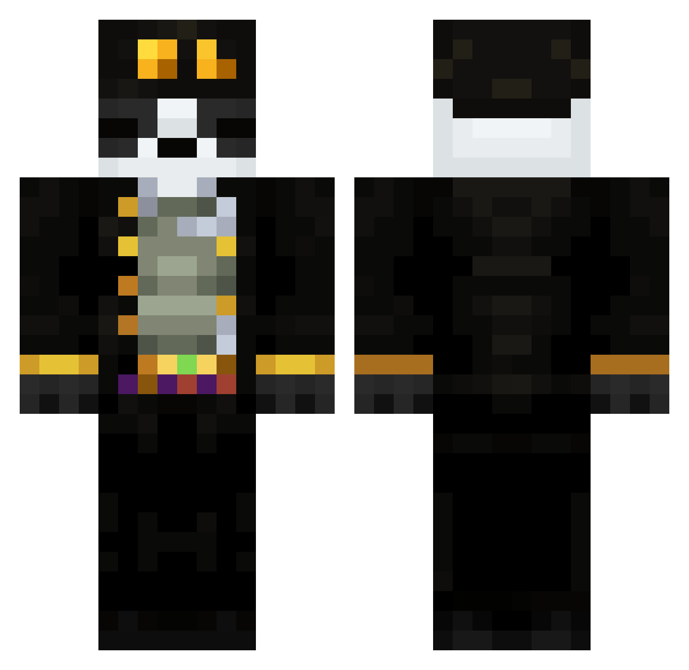LeGamerClem Minecraft skin, front and back view