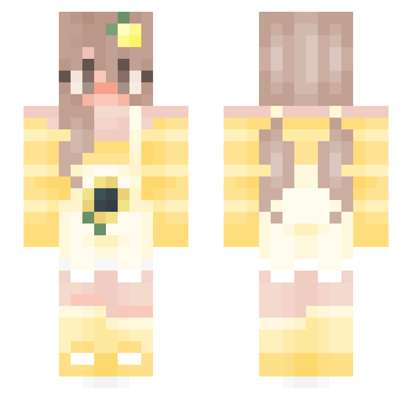shelbea Minecraft skin, front and back view