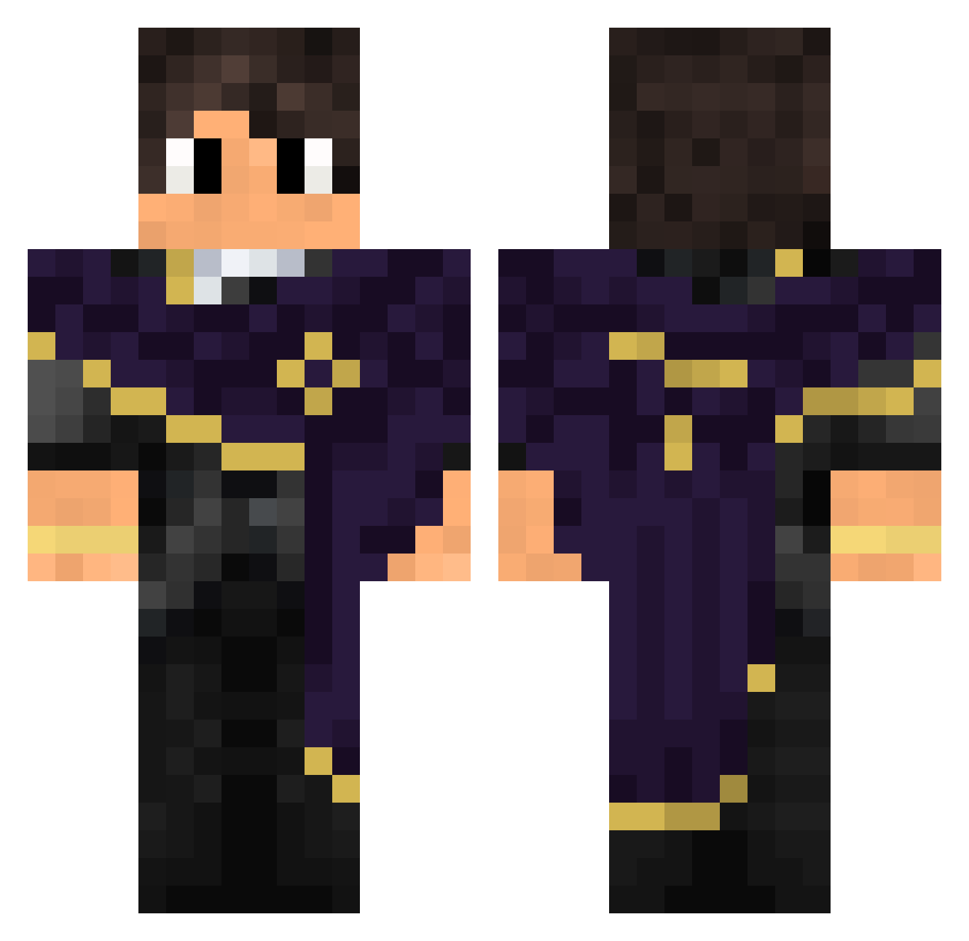 Kalerix1226 Minecraft skin, front and back view