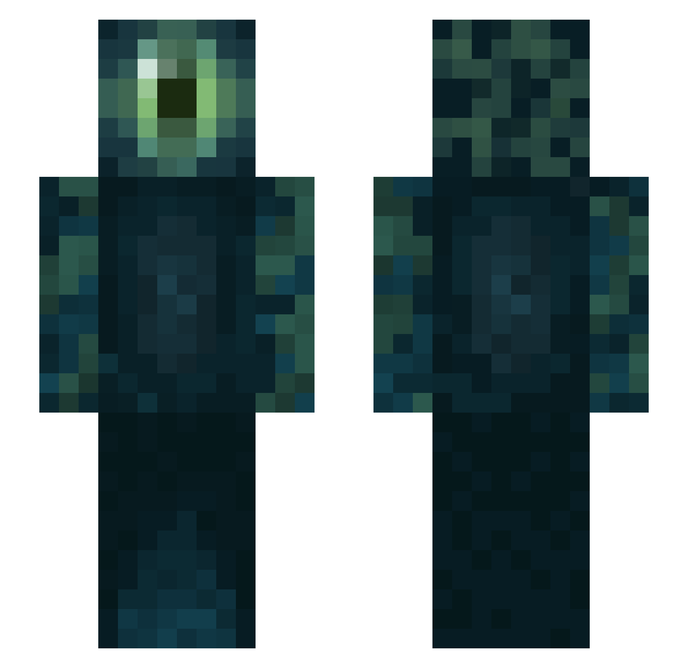 Janeela Minecraft skin, front and back view
