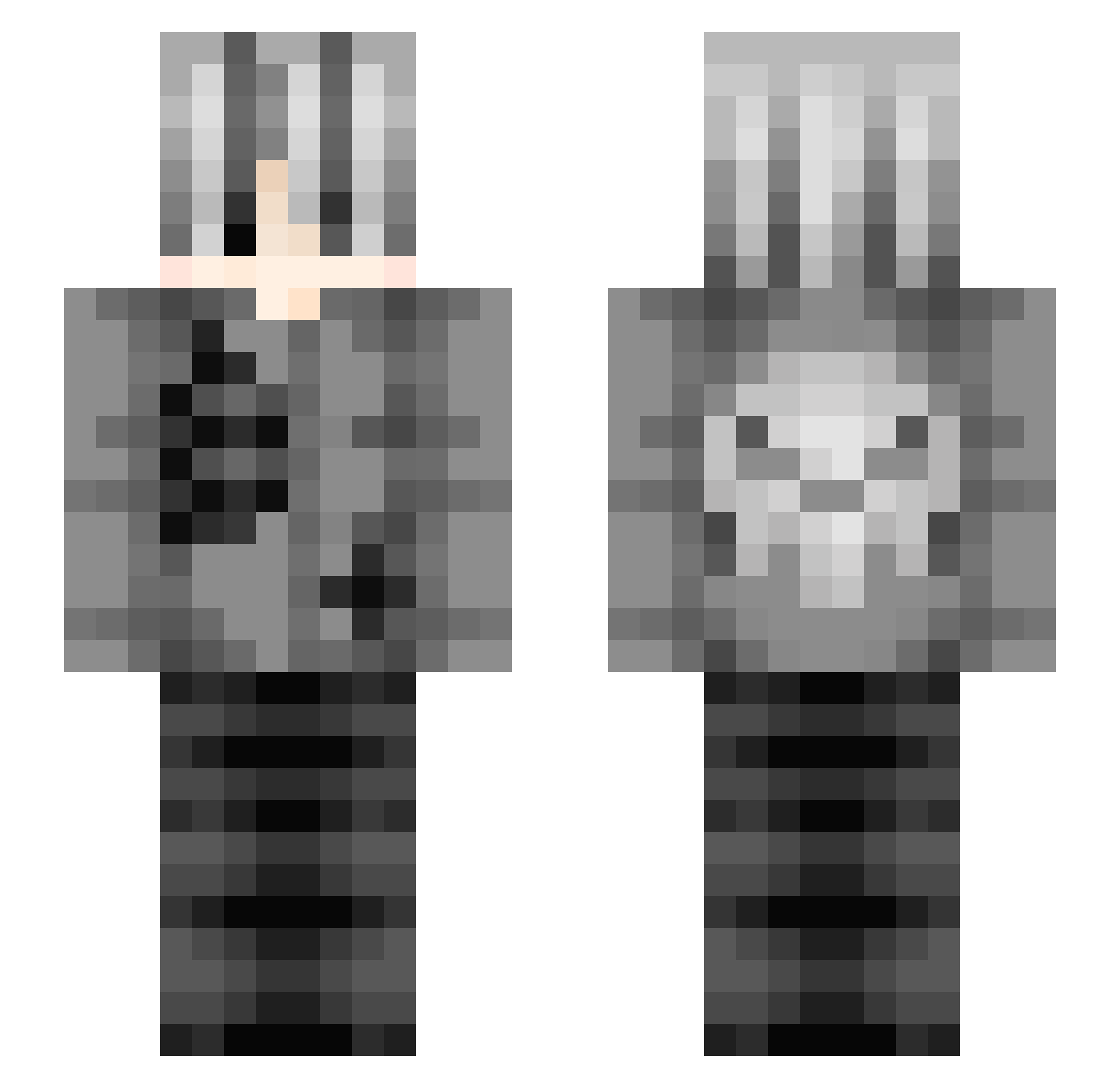 yutafj Minecraft skin, front and back view