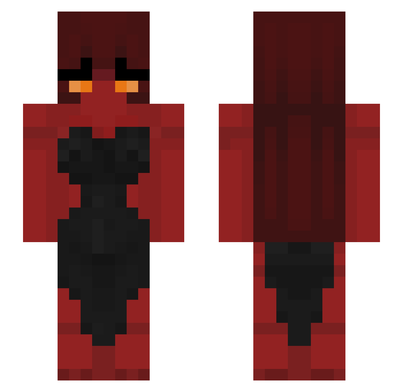 Clevsd Minecraft skin, front and back view