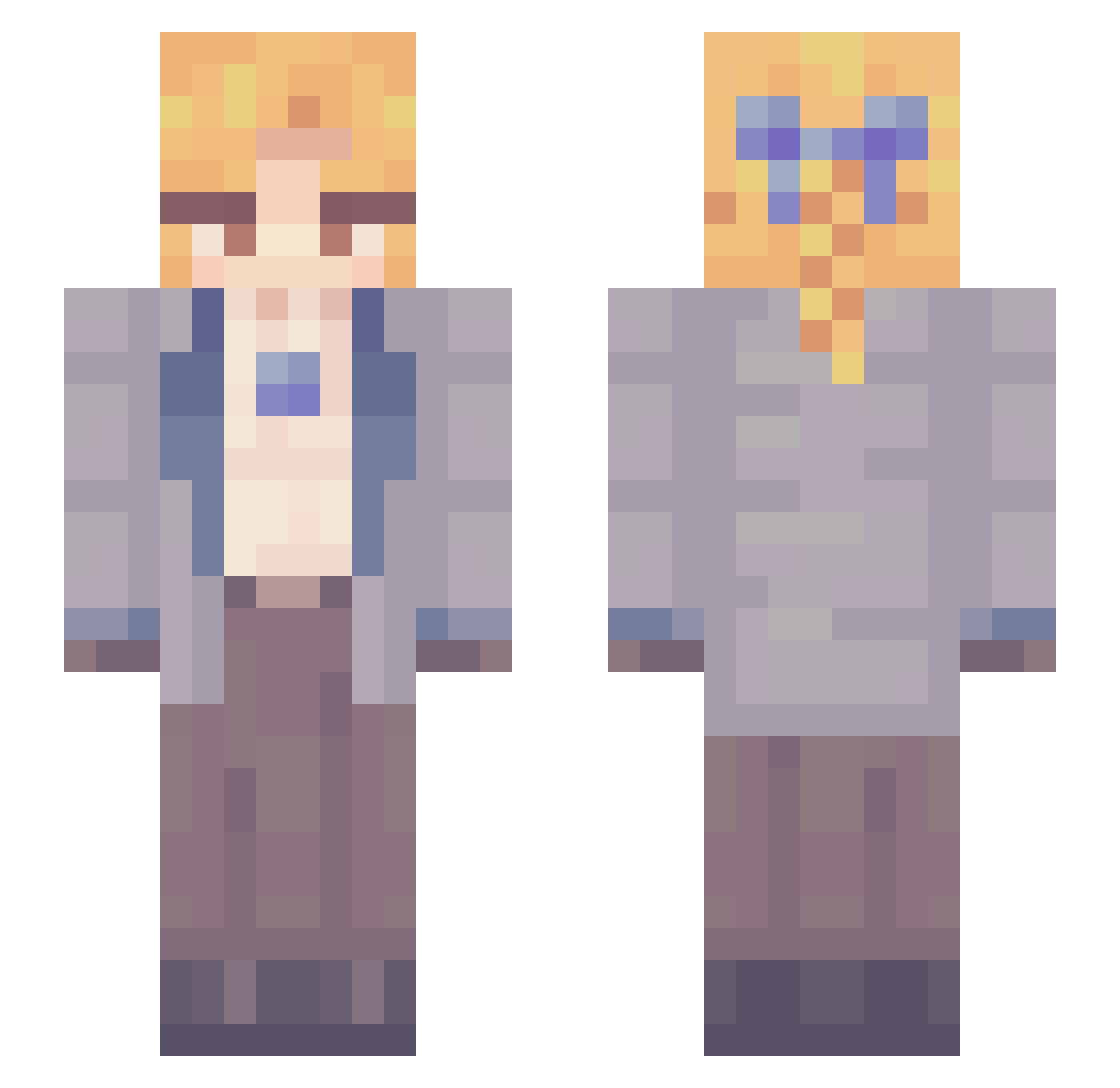 catboyluvr Minecraft skin, front and back view