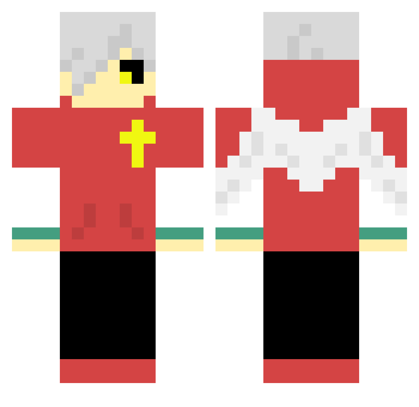 t__scooby Minecraft skin, front and back view