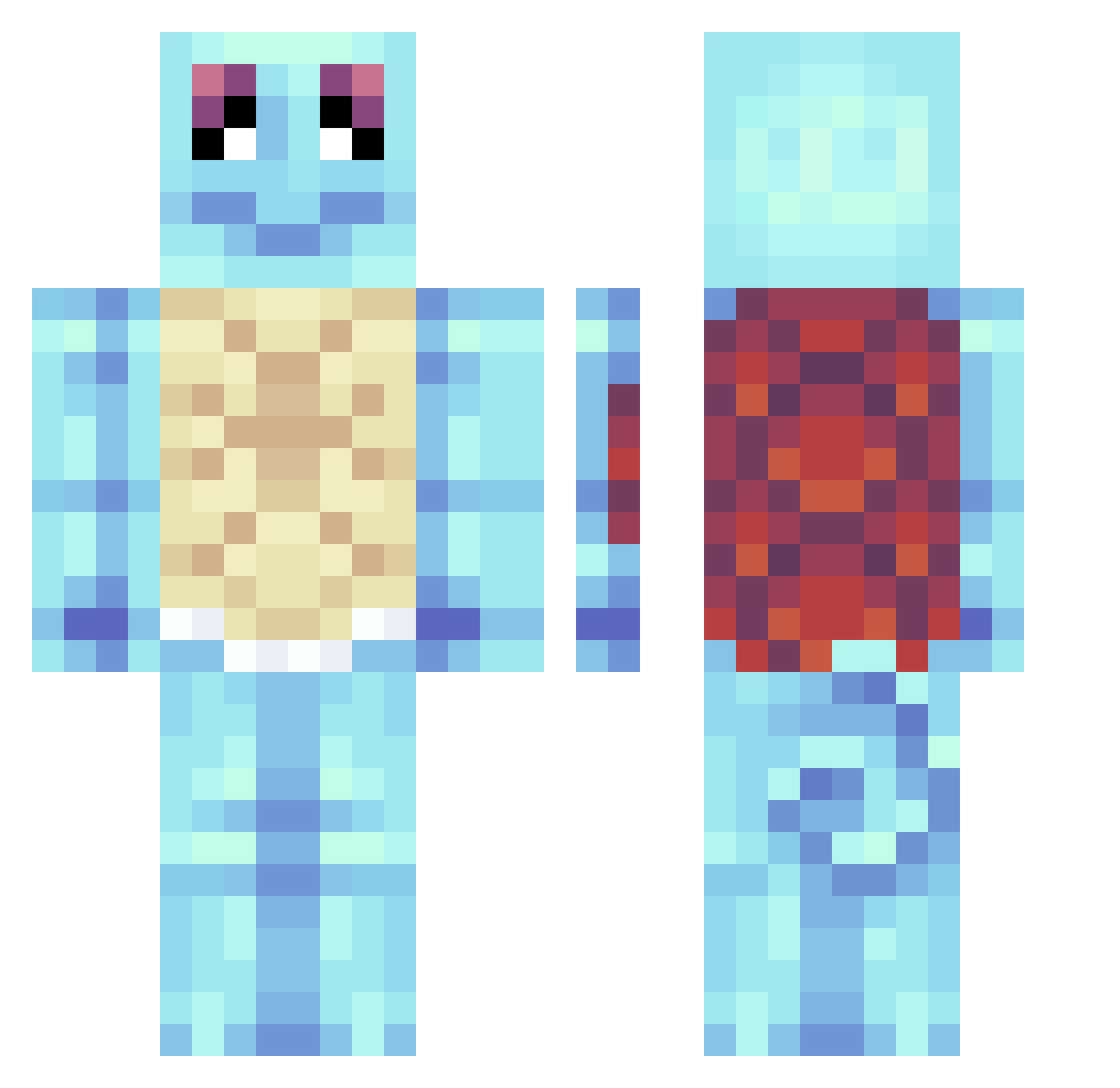 ghoul5 Minecraft skin, front and back view
