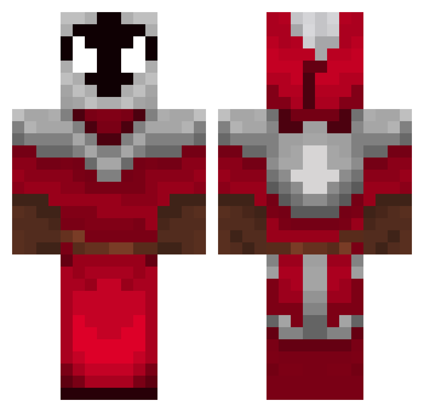 ImLezBean Minecraft skin, front and back view