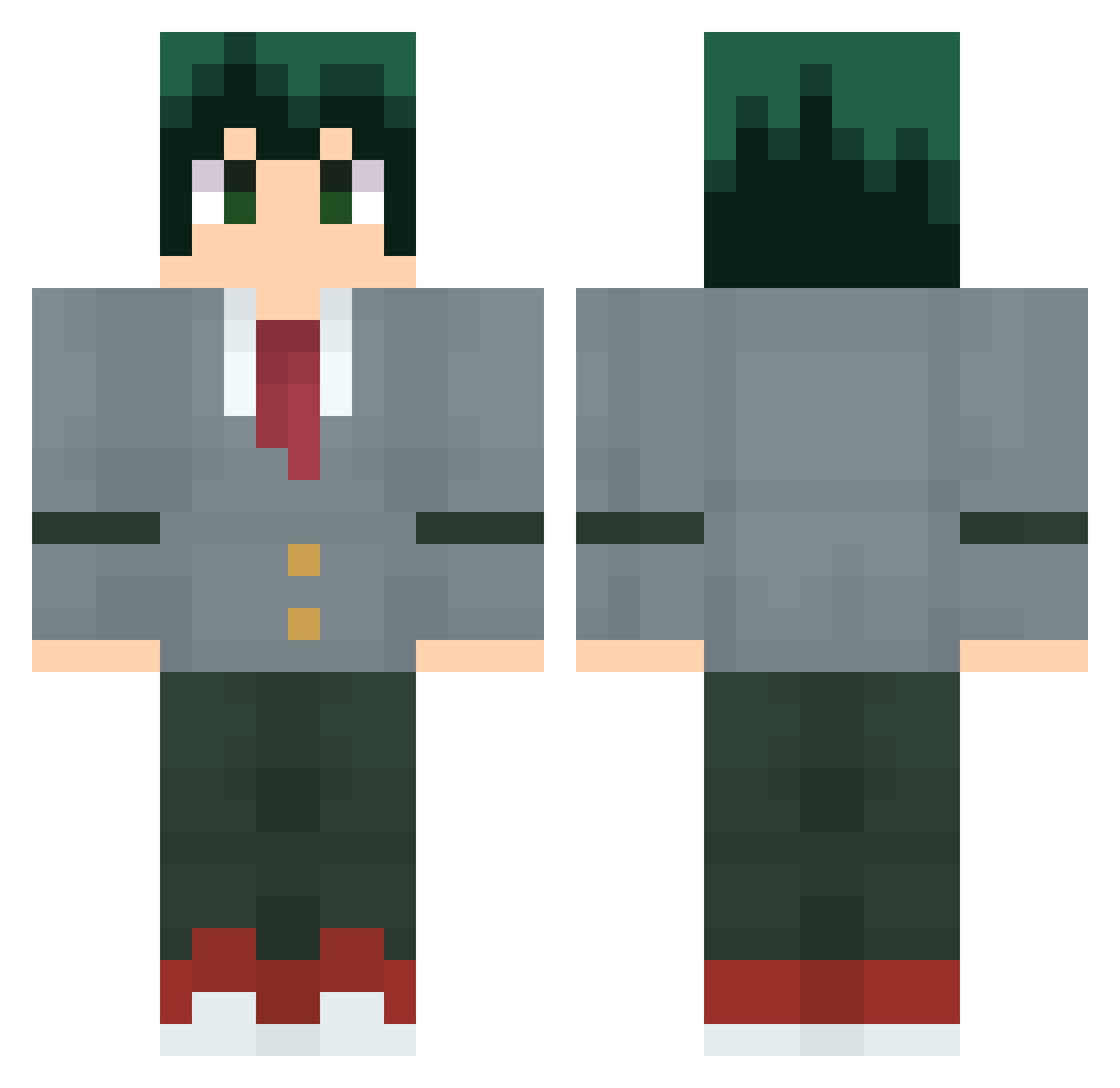 AlessandroWGF Minecraft skin, front and back view