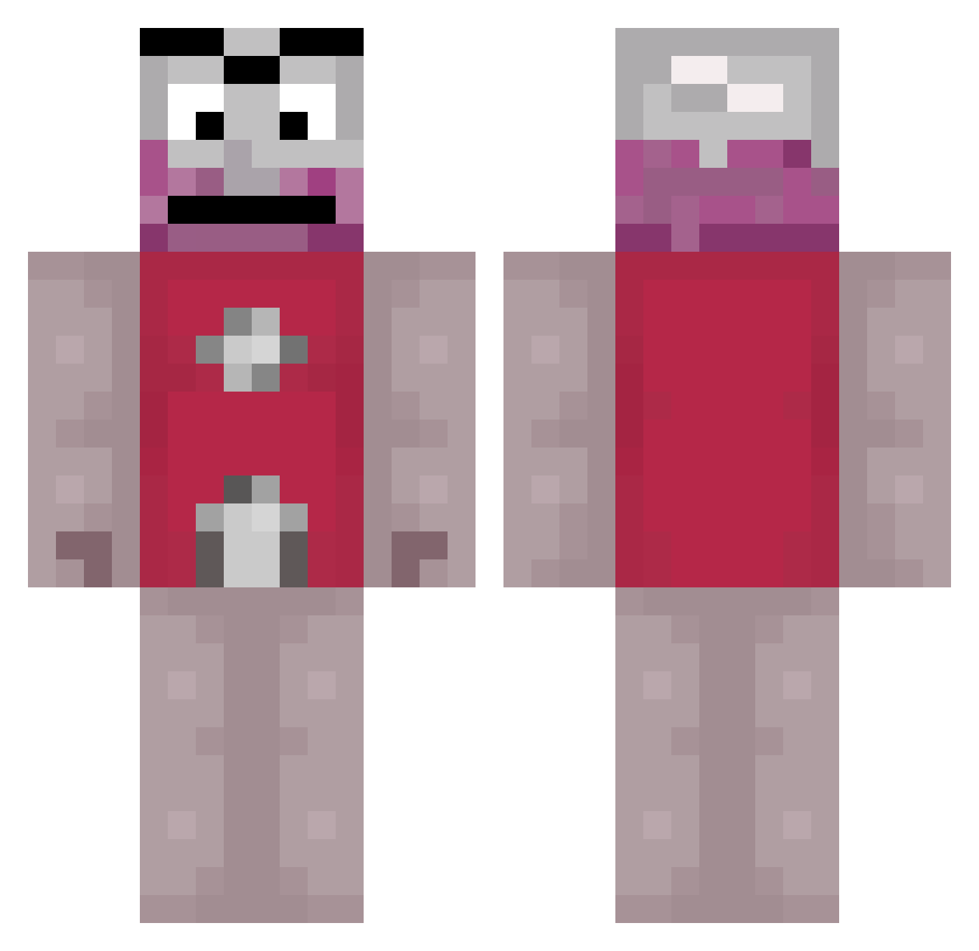 Patrick_Beverley Minecraft skin, front and back view