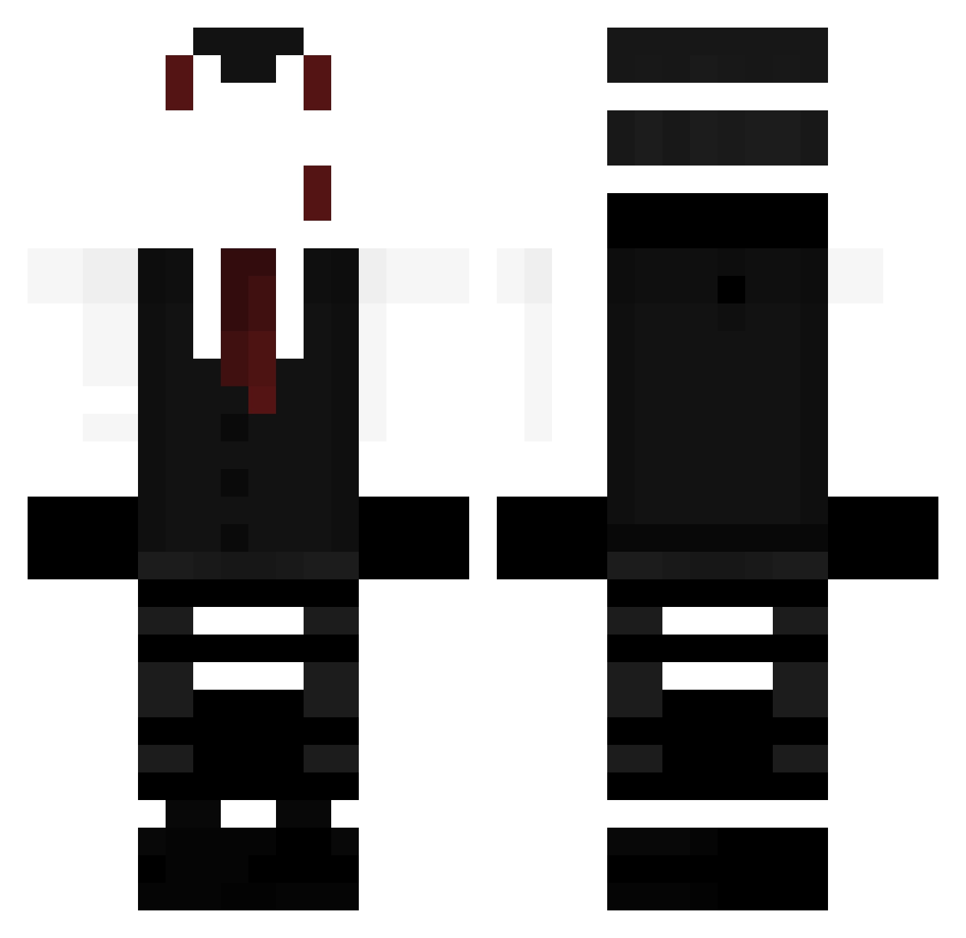 Mygelzin Minecraft skin, front and back view