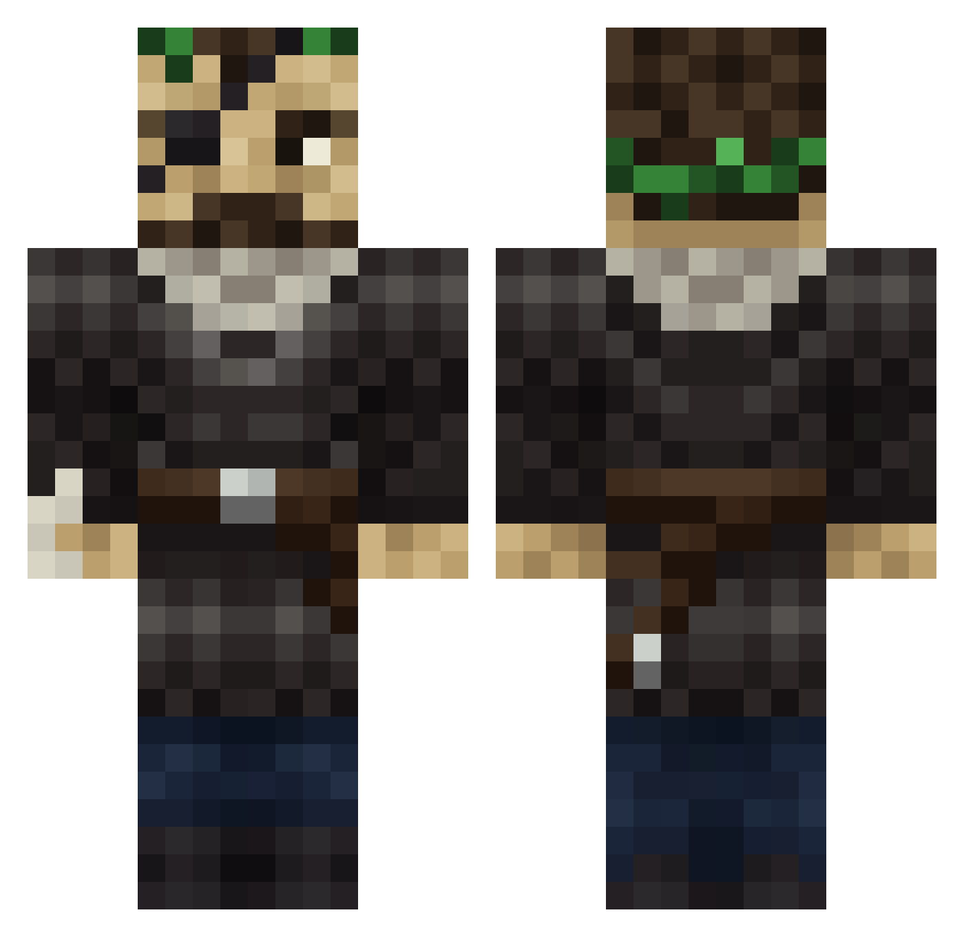 LoRDByron Minecraft skin, front and back view
