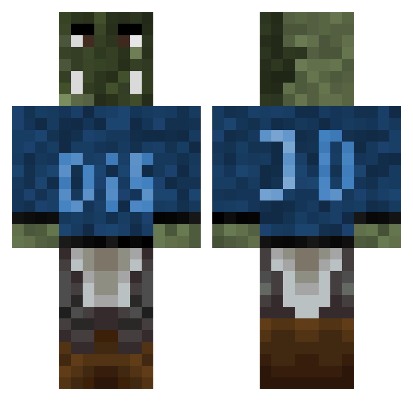 Posejdon00000000 Minecraft skin, front and back view