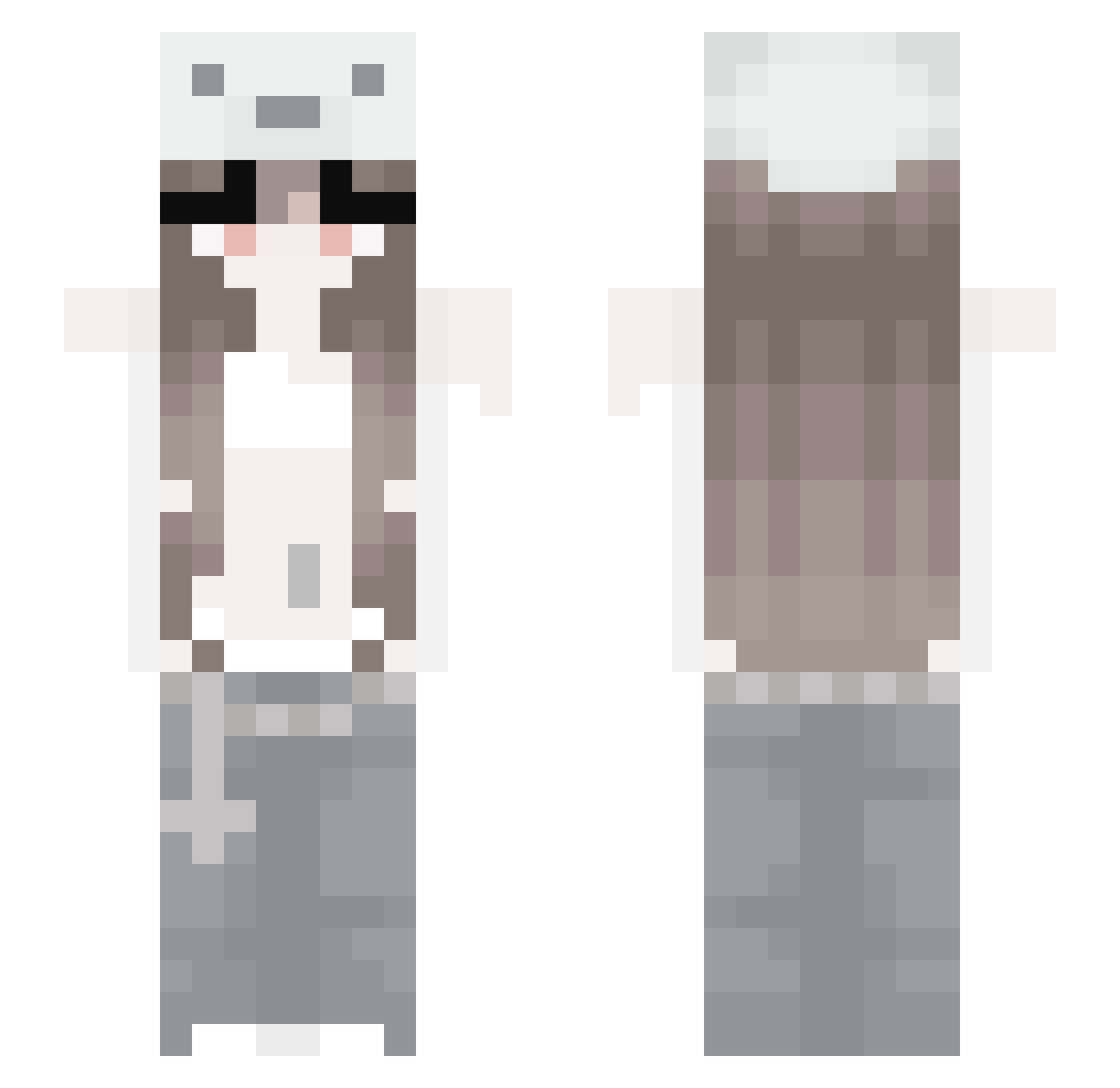 Esmee Minecraft skin, front and back view