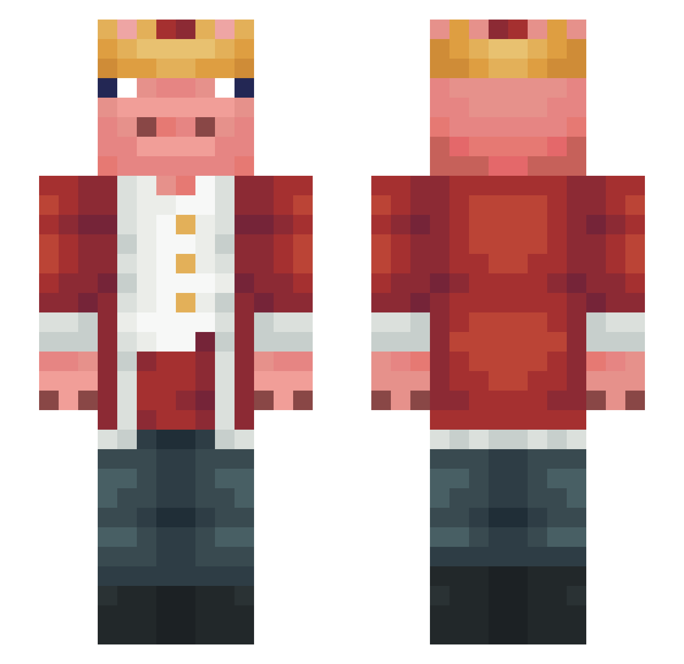 SpeedBabyCheetah Minecraft skin, front and back view