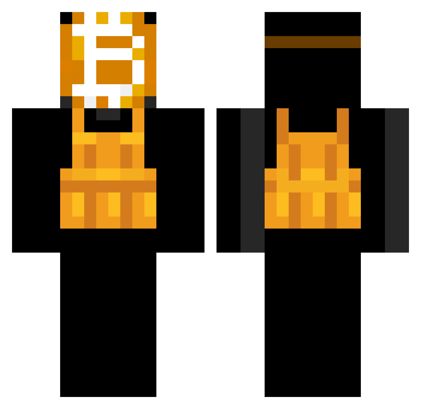 Pangaia Minecraft skin, front and back view