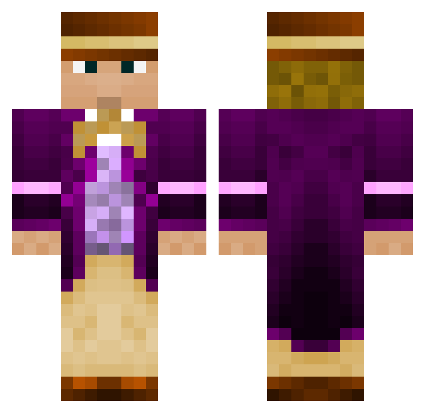 TemujinKhaan Minecraft skin, front and back view