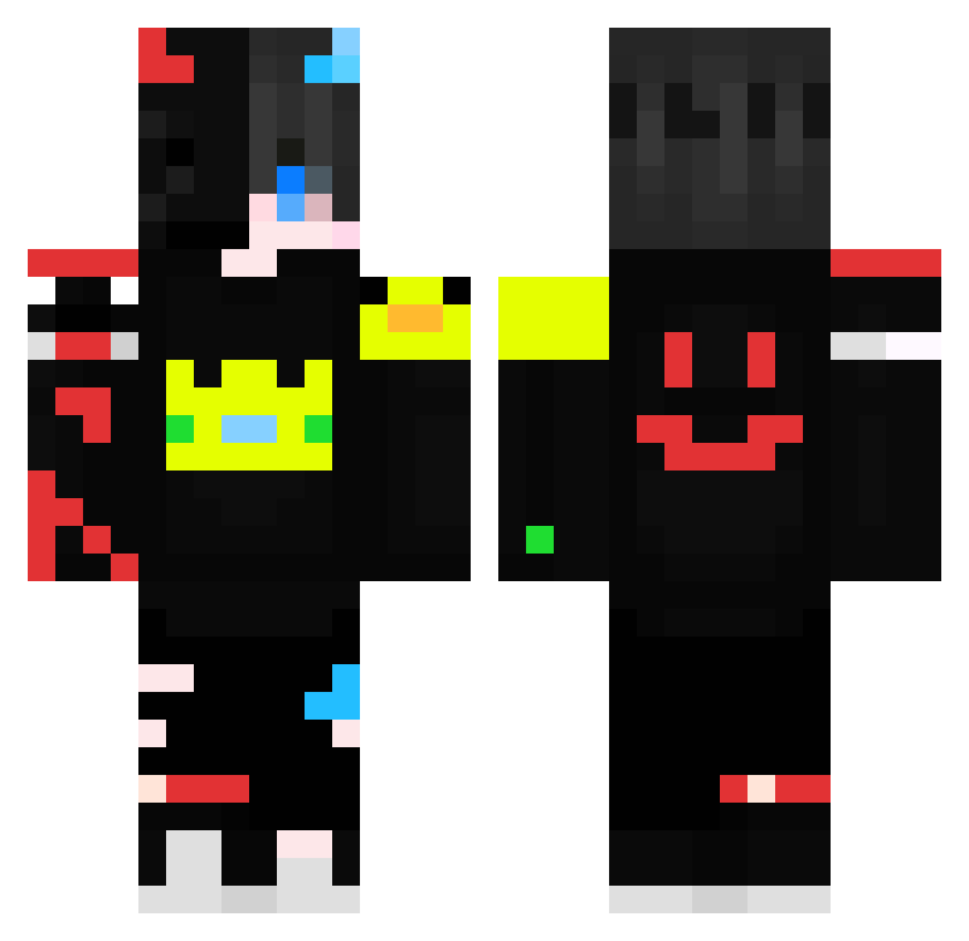 Jorge1781 Minecraft skin, front and back view