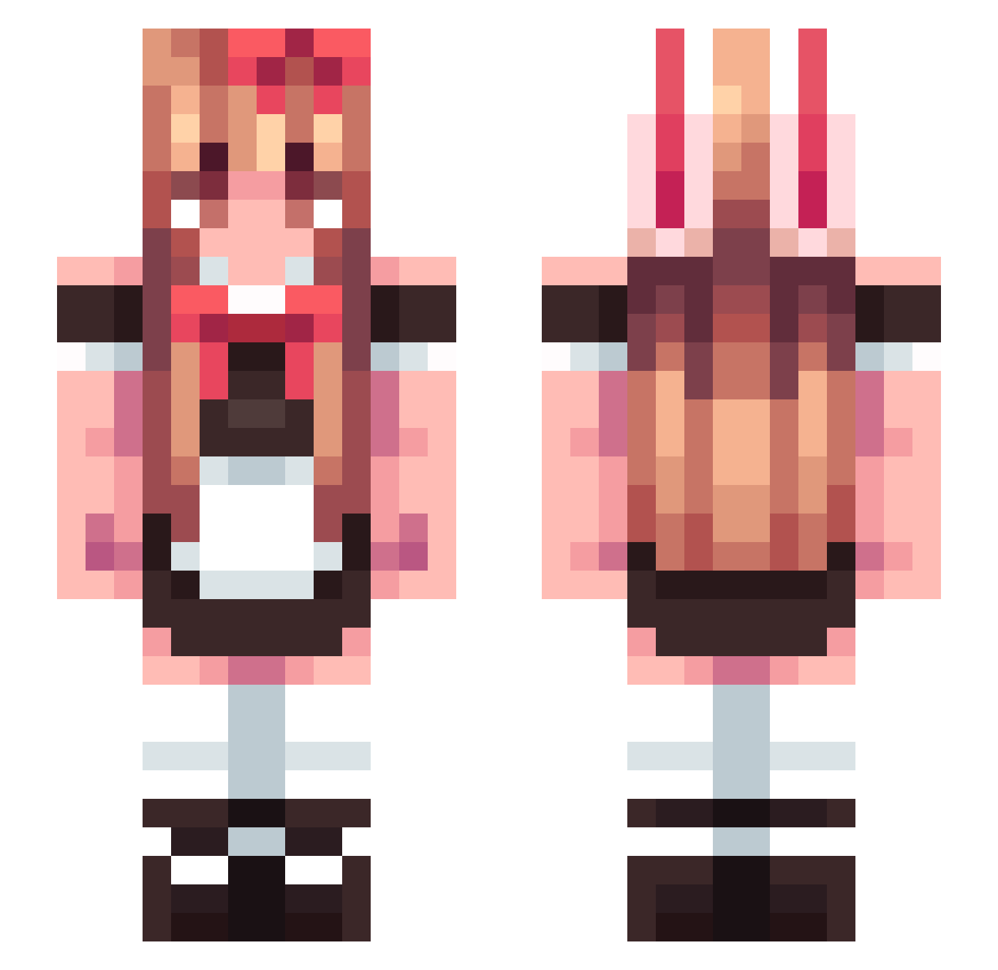 LillyZephy Minecraft skin, front and back view
