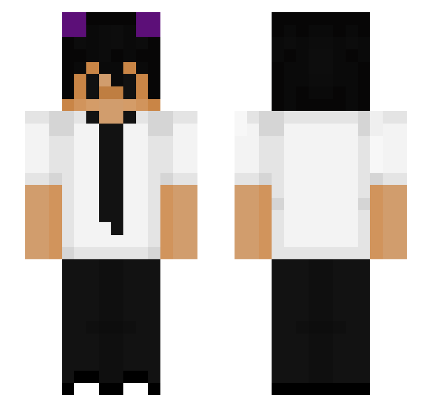 Mb081 Minecraft skin, front and back view