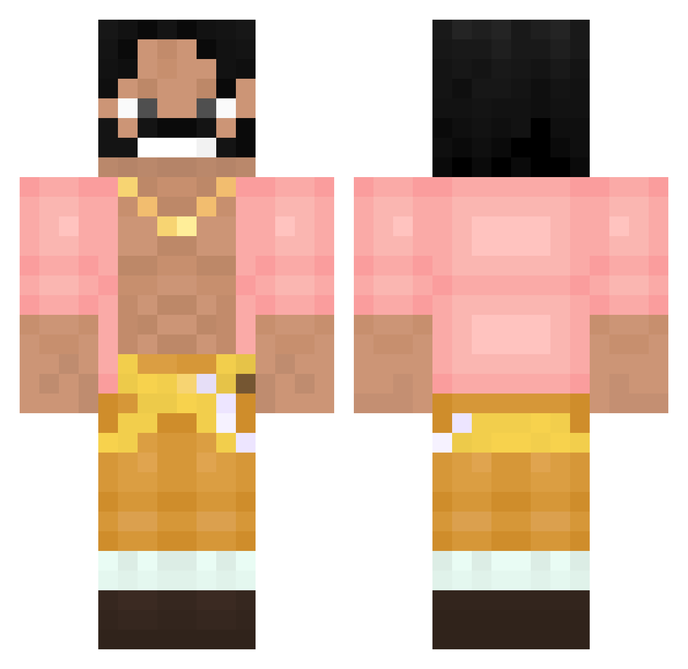 m8mani Minecraft skin, front and back view