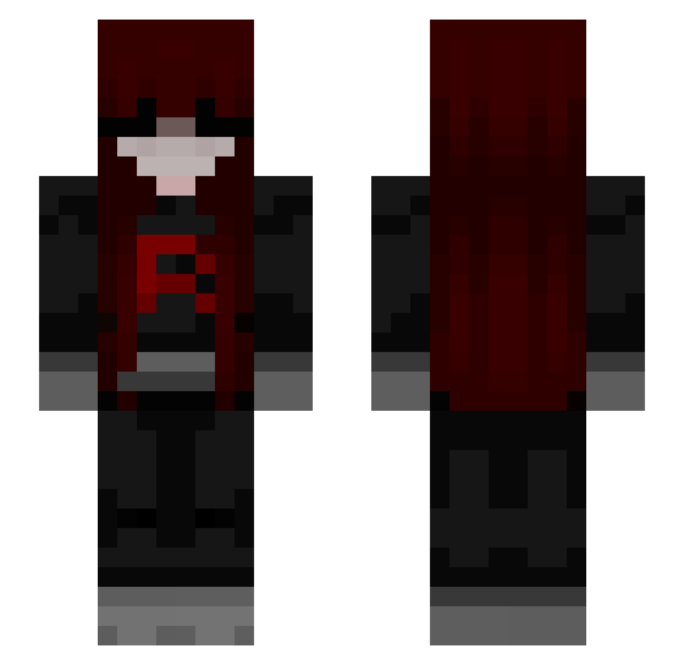 BRlSA Minecraft skin, front and back view
