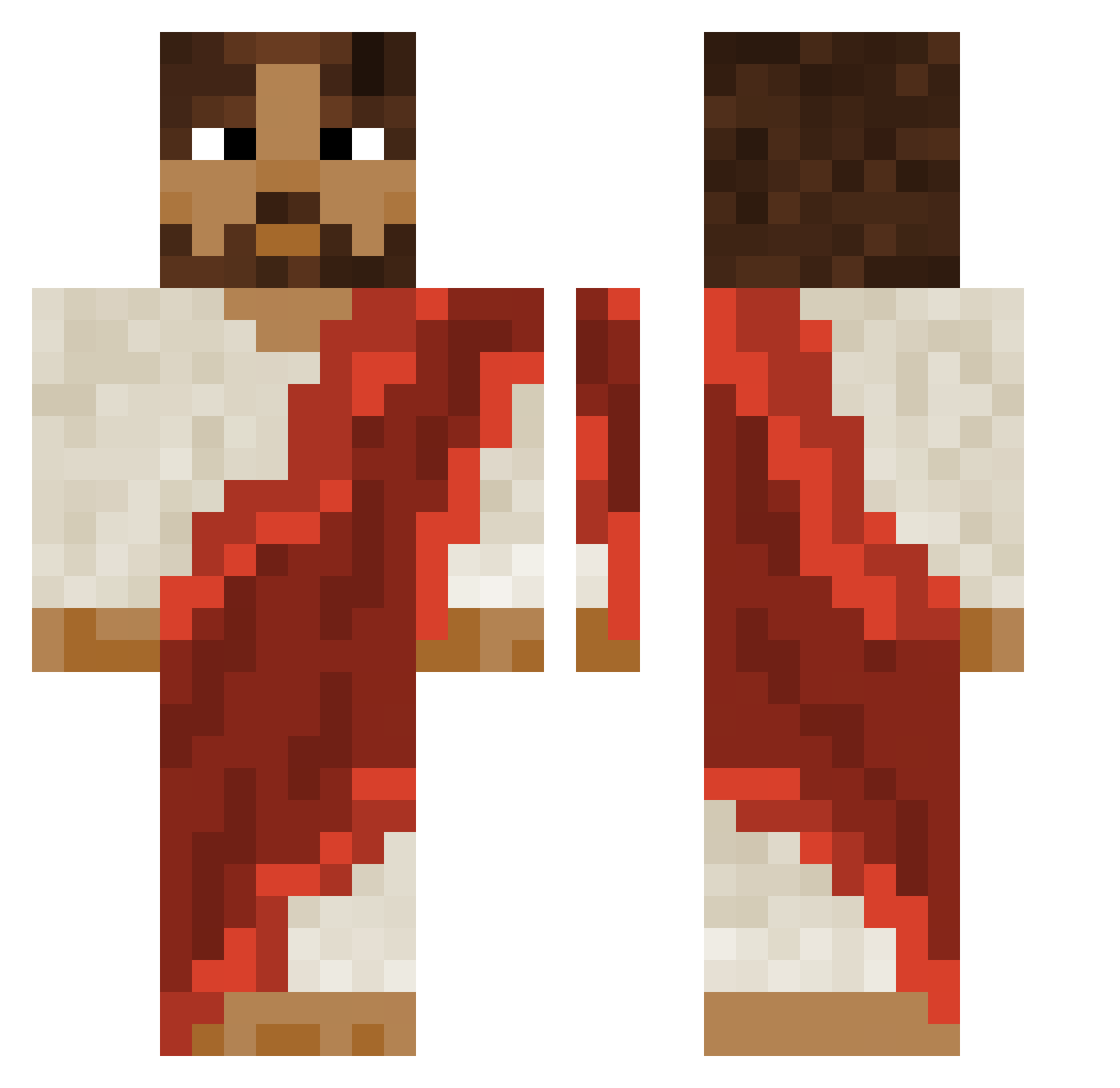 TimyTamboo Minecraft skin, front and back view