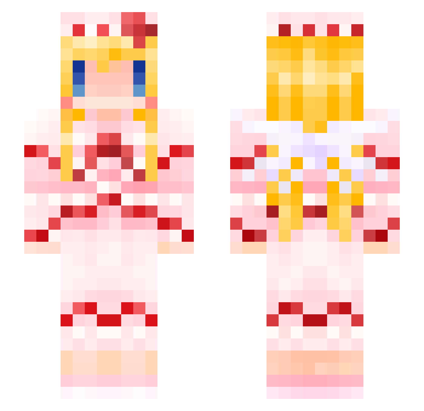 Darknesskight Minecraft skin, front and back view