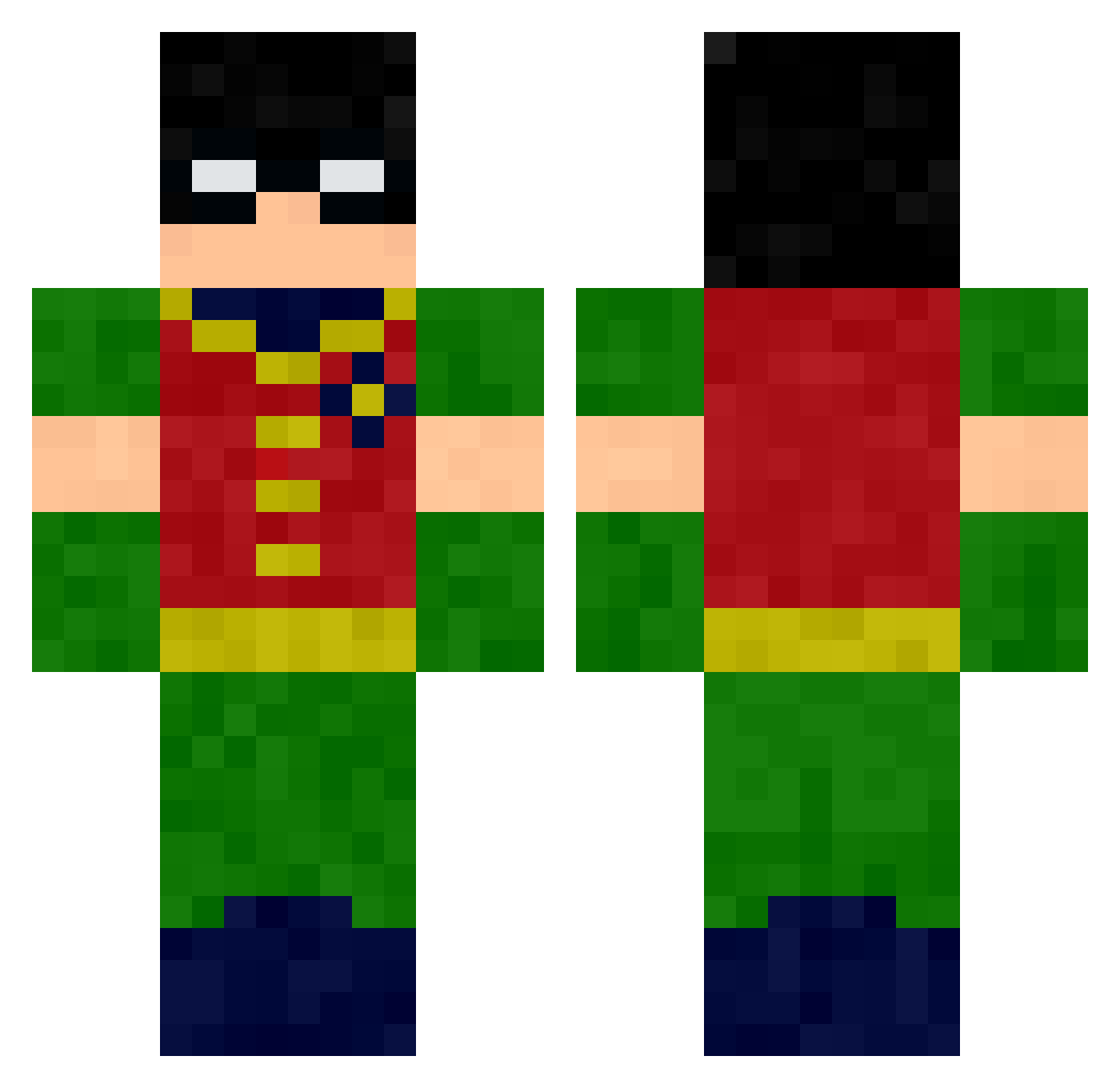 Bulbae Minecraft skin, front and back view