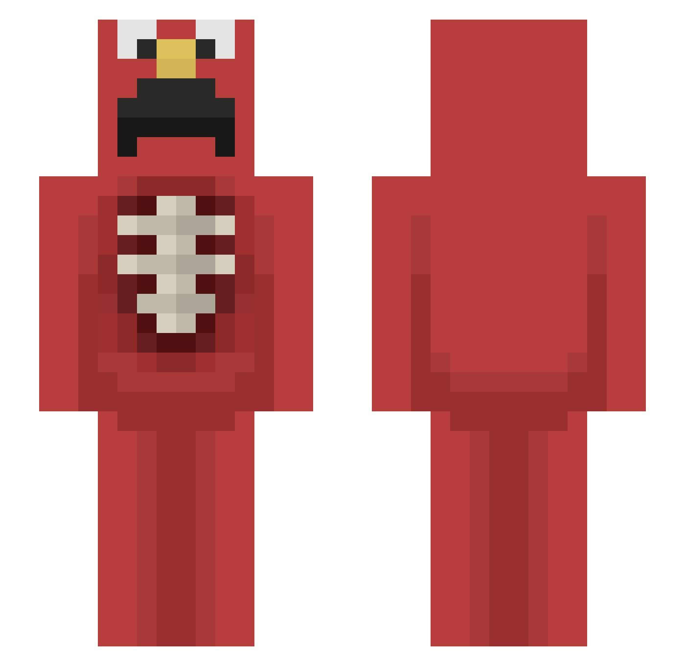 Davidians Minecraft skin, front and back view