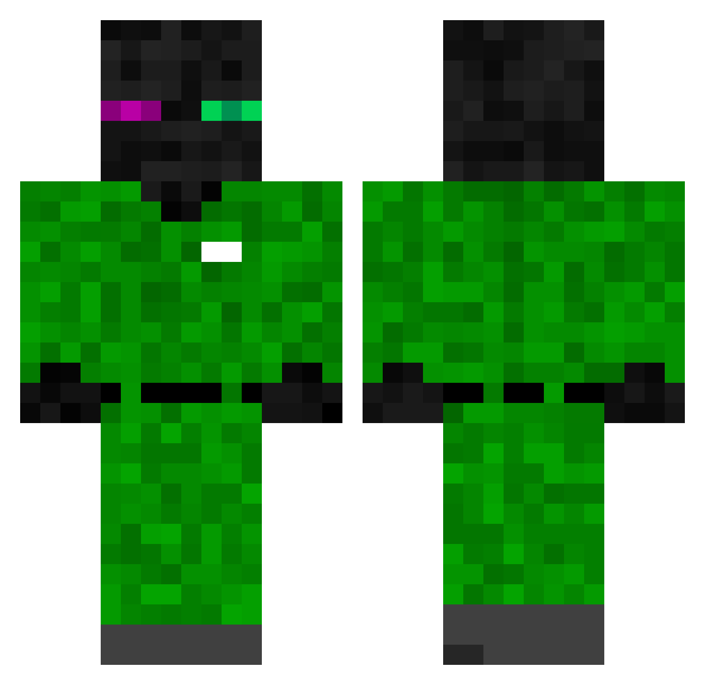 FnordChalice187 Minecraft skin, front and back view