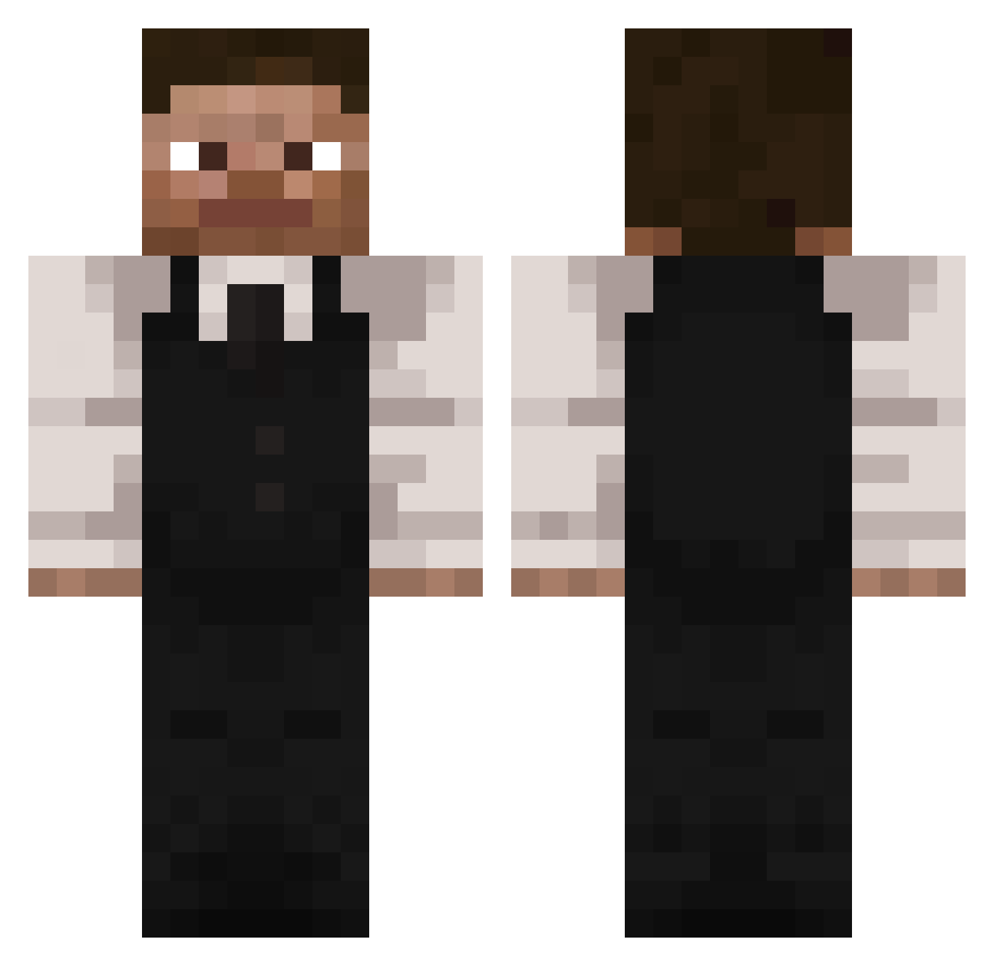 TankMatt Minecraft skin, front and back view
