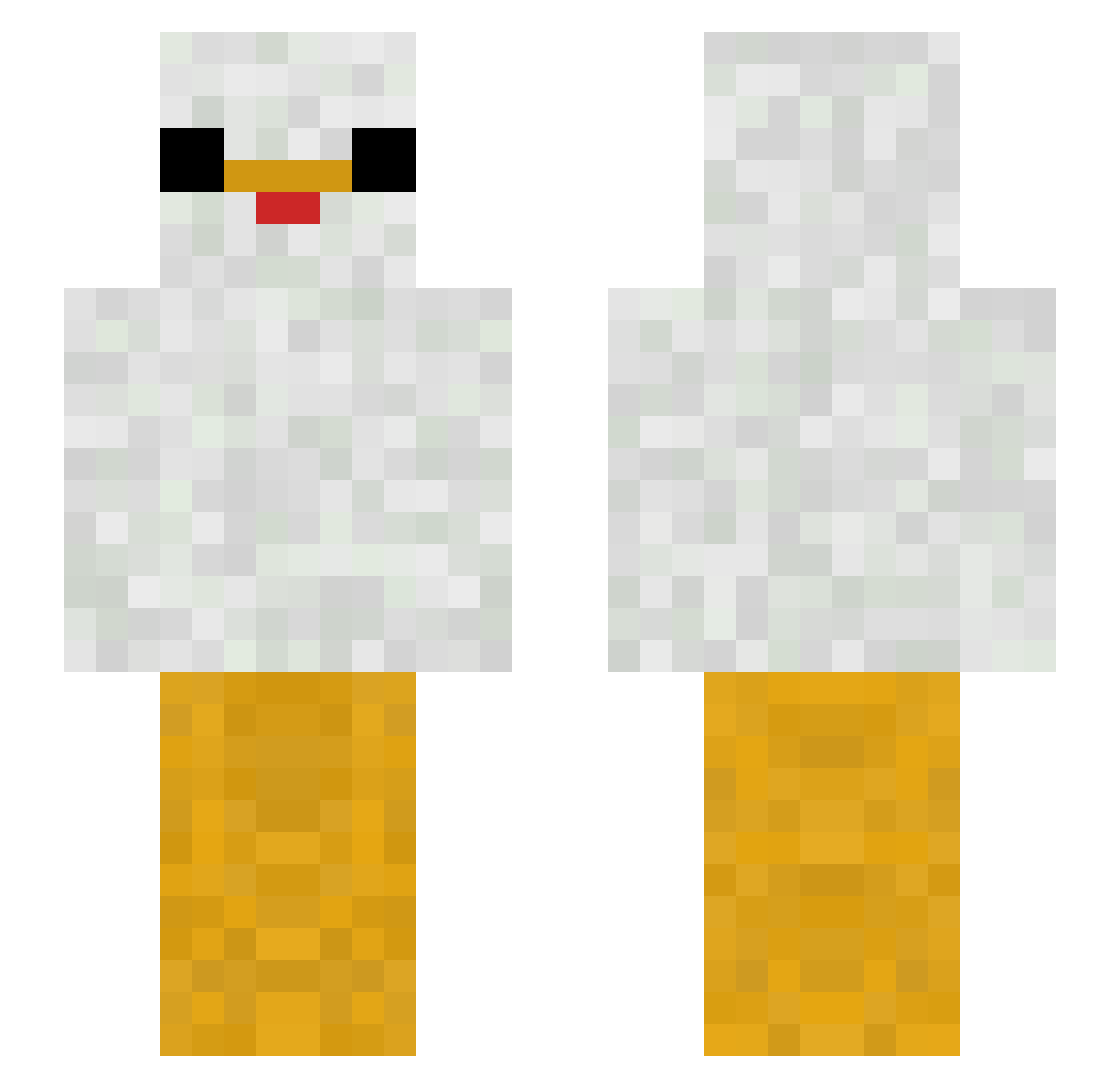 UNBANSHOGUN Minecraft skin, front and back view