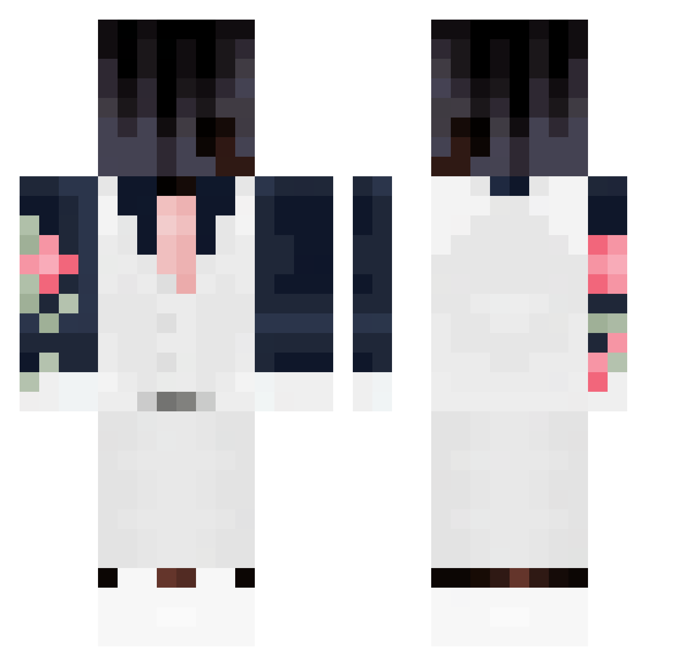67mss_ Minecraft skin, front and back view