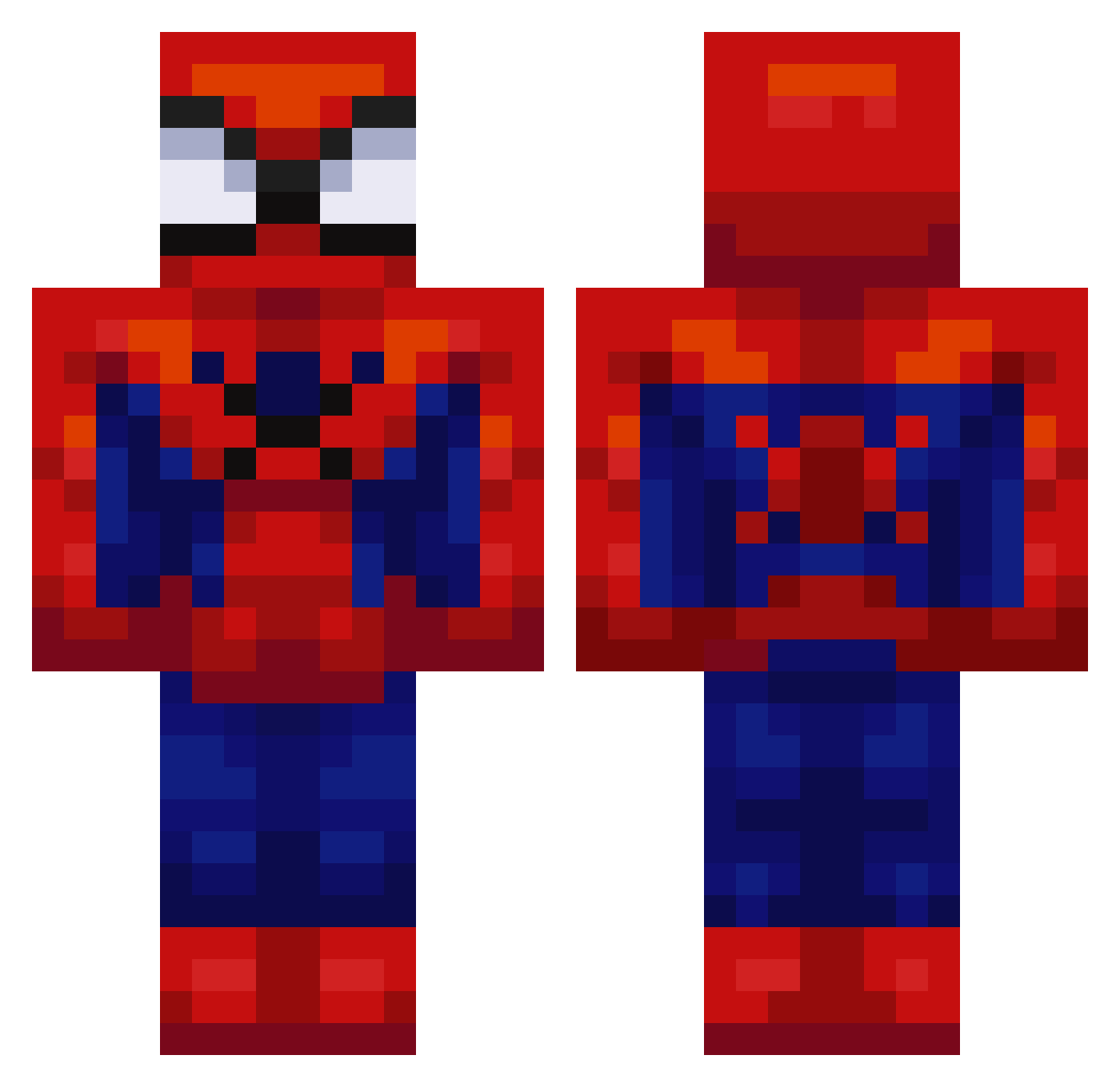 Tanzy24 Minecraft skin, front and back view