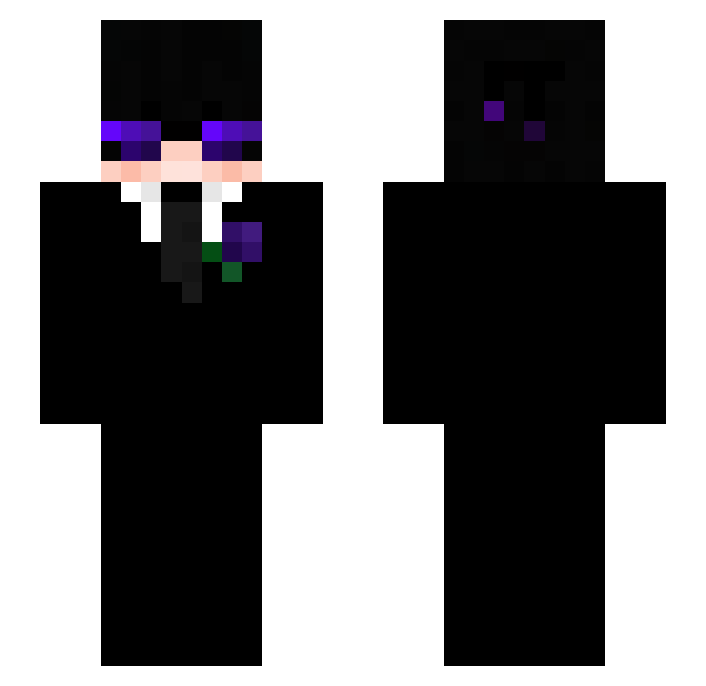 nasst Minecraft skin, front and back view