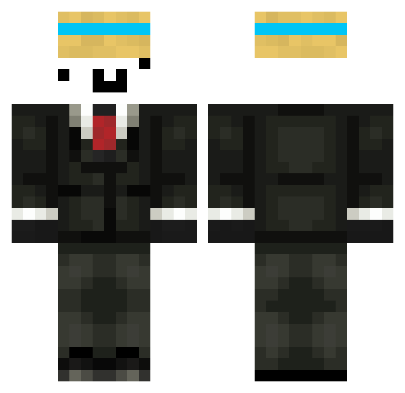 Dukok Minecraft skin, front and back view