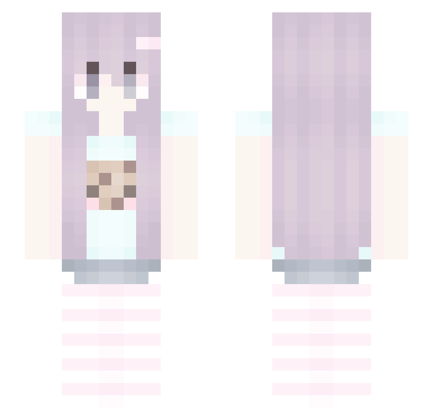 Zxug Minecraft skin, front and back view