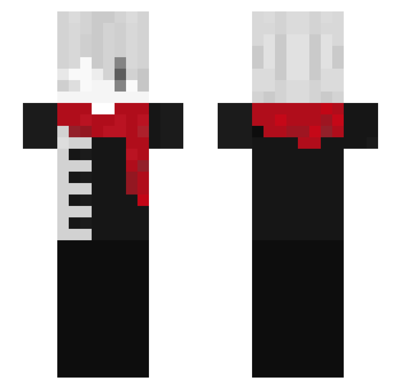 SkiddleGng Minecraft skin, front and back view