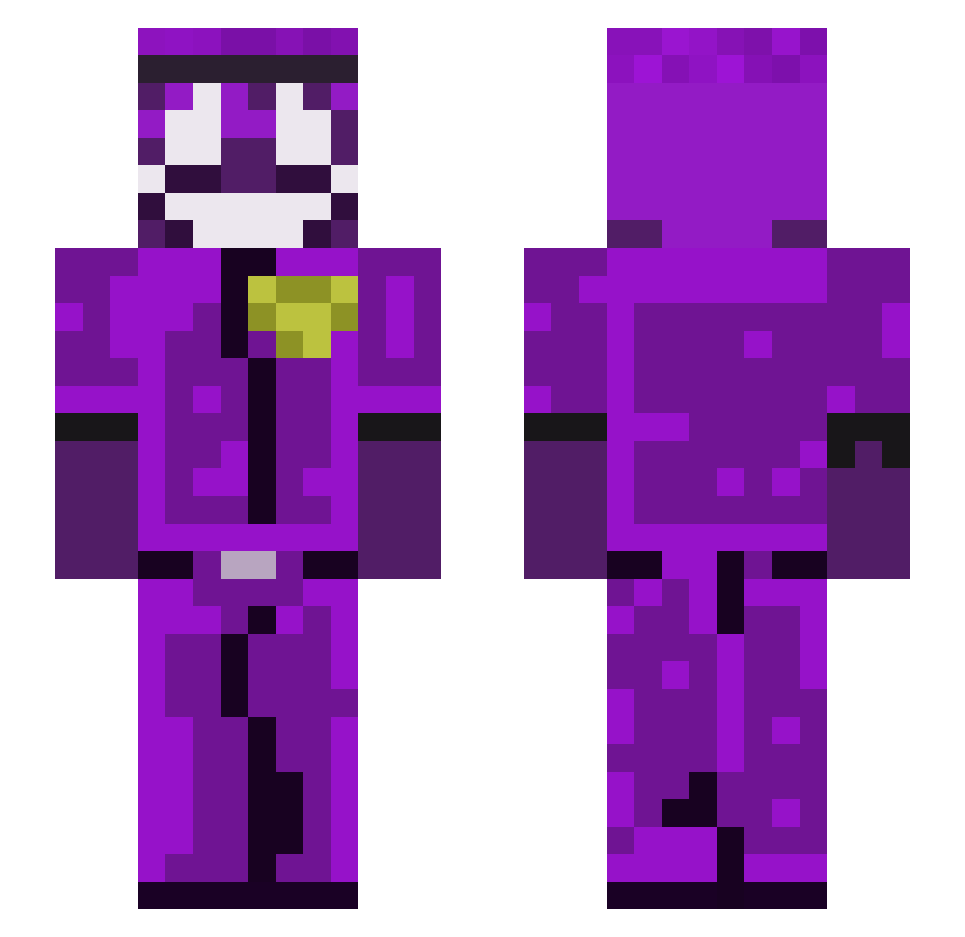lonewig Minecraft skin, front and back view