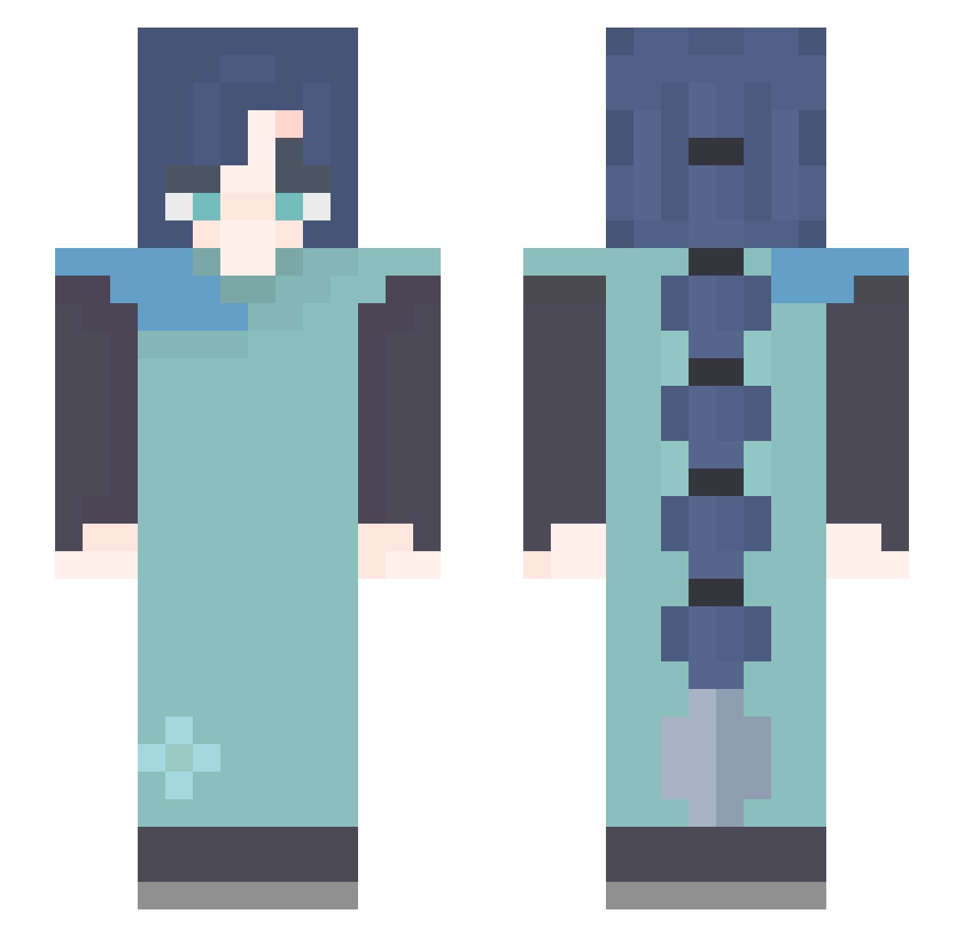lXxDANGERxXl Minecraft skin, front and back view