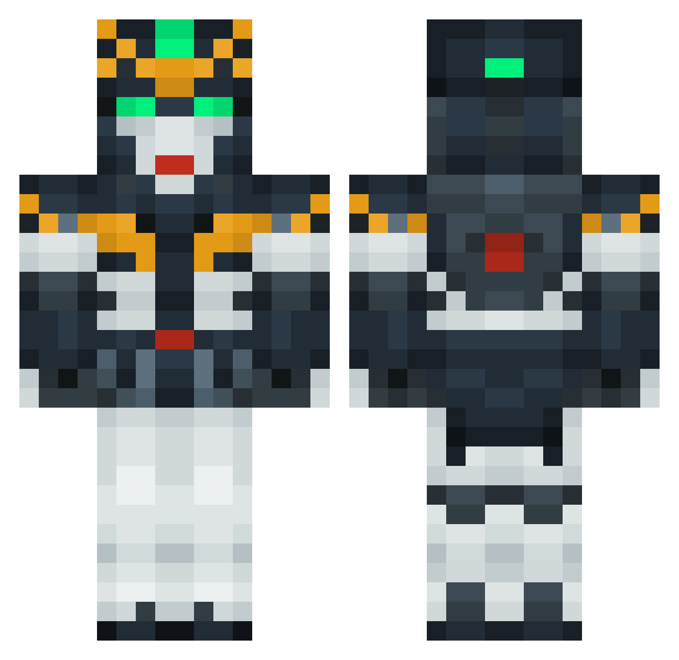 skrimpboi Minecraft skin, front and back view