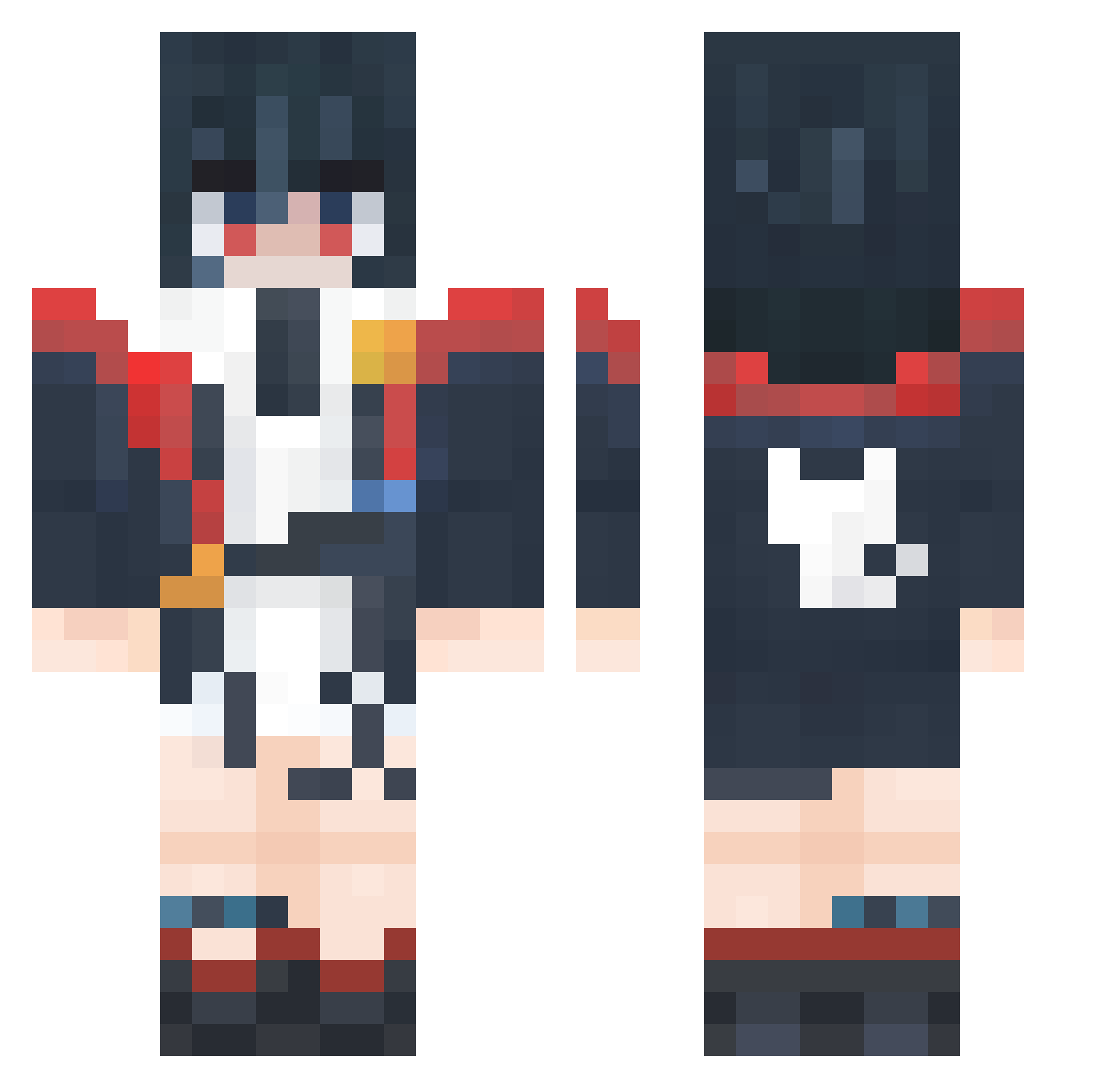 AnYnn Minecraft skin, front and back view