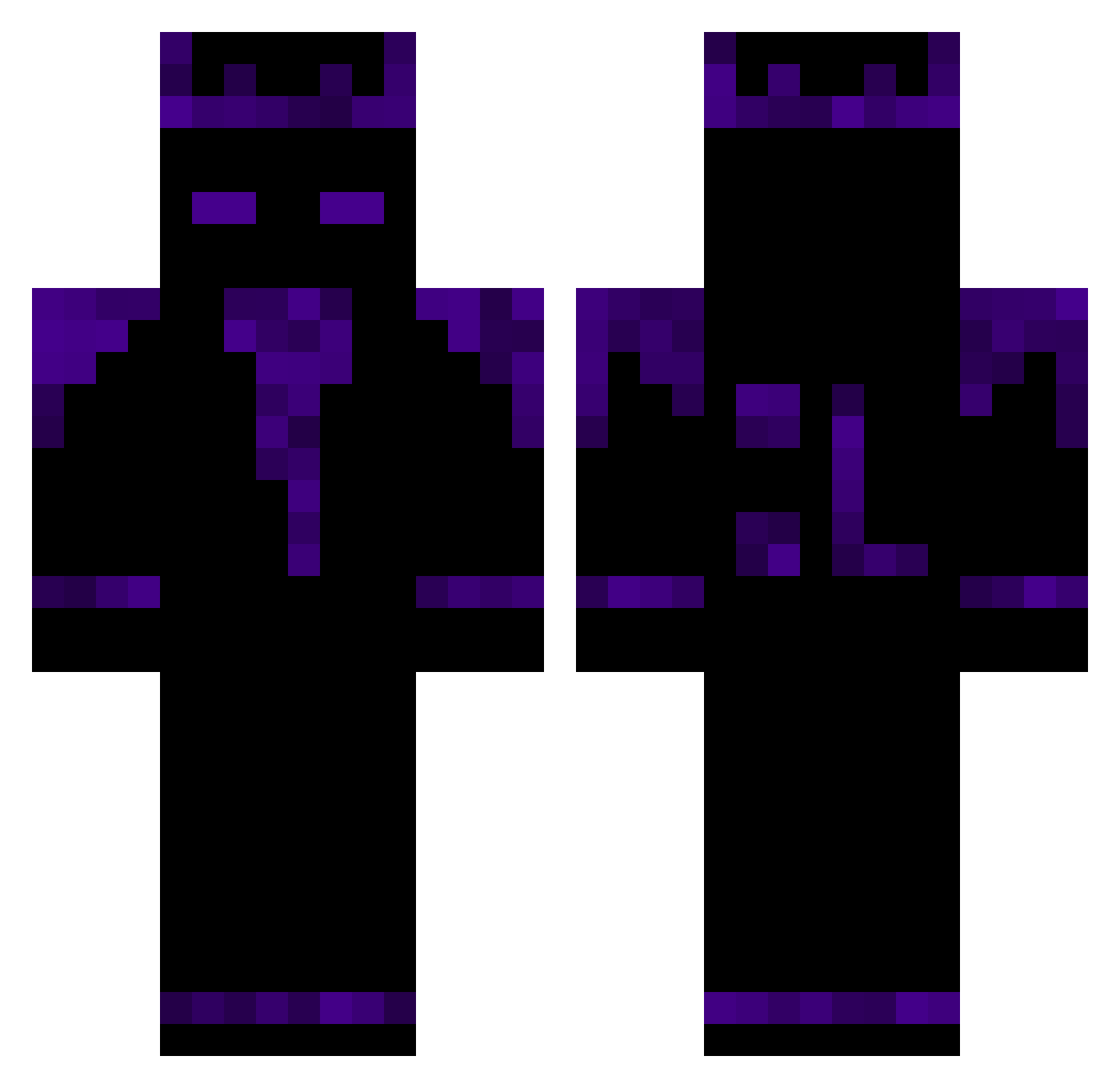 Secret_Ajdin Minecraft skin, front and back view