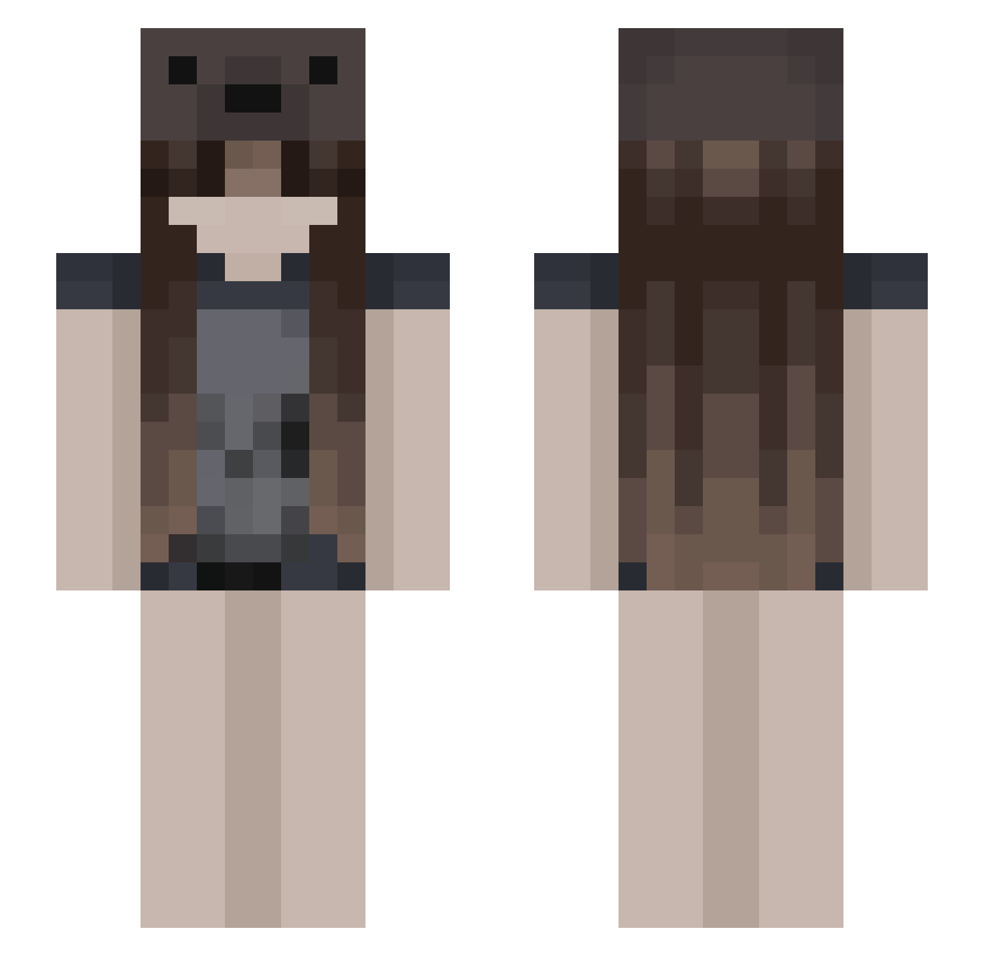 Mart4zZ Minecraft skin, front and back view