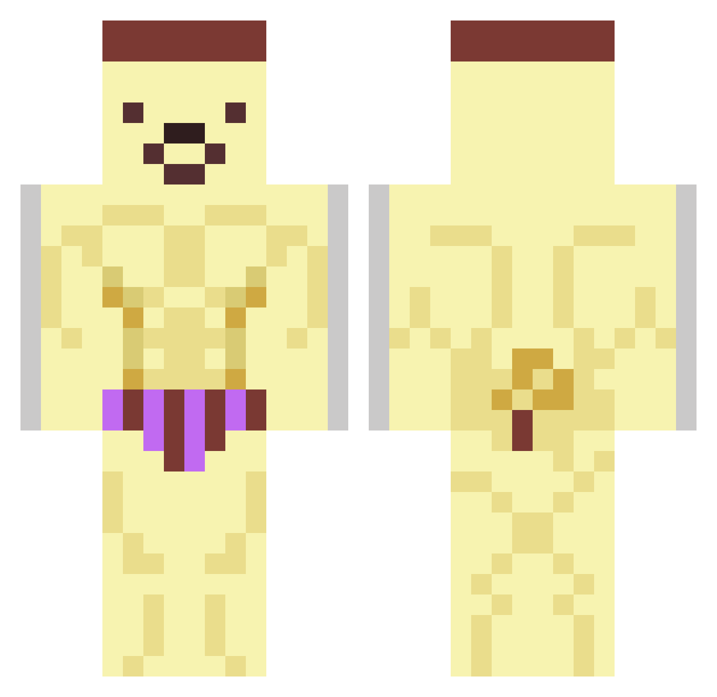 Maddsmm Minecraft skin, front and back view